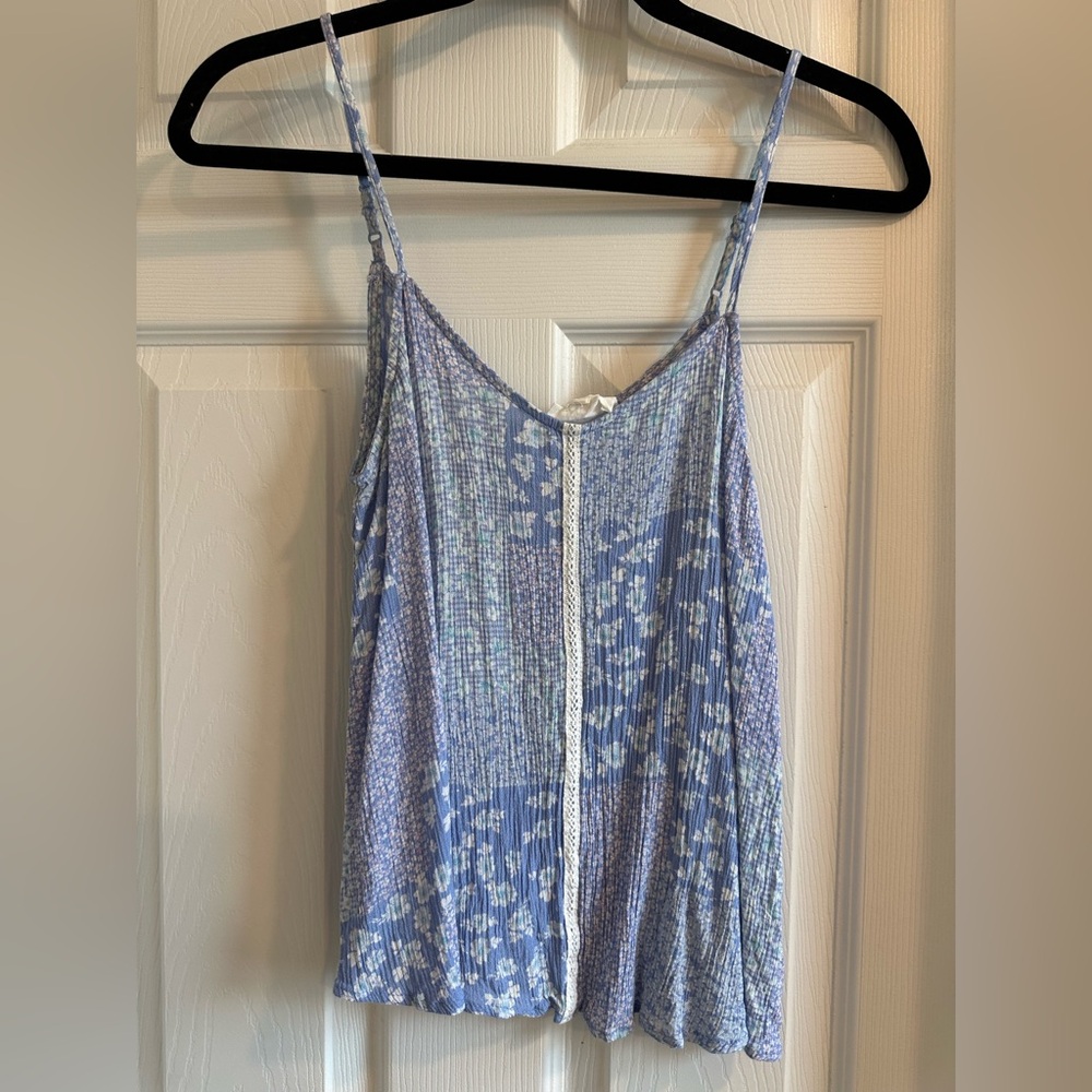 Hippie Rose Blue and White Floral Camisole